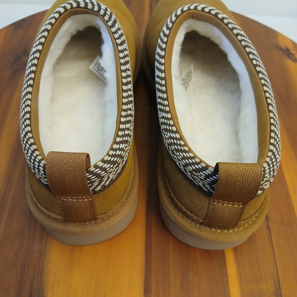 Koolaburra By UGG Burree Slippers Mens 8 Chestnut Brown Suede Slippers 1159690 - Picture 4 of 9